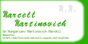 marcell martinovich business card